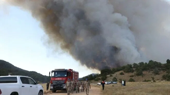 Sakarya'da yeni orman yangını! Karayolu ulaşıma kapatıldı